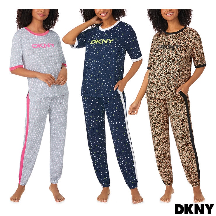 DKNY Ladies Short Sleeve Tee & Jogger Lounge Set DKNY Ladies Short Sleeve Tee & Jogger Lounge Set