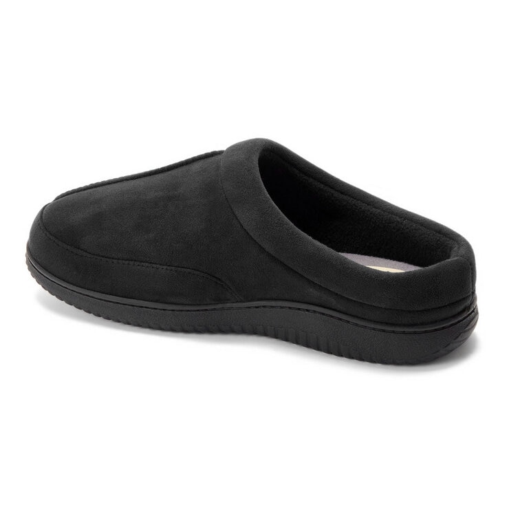 Dearfoam Memory Foam Men's Clog Slippers in Black