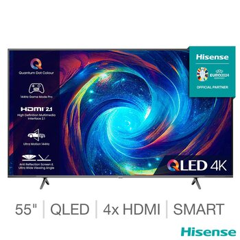 Hisense 55E7KQTUK PRO 55 Inch QLED 4K UHD 144Hz Smart TV
