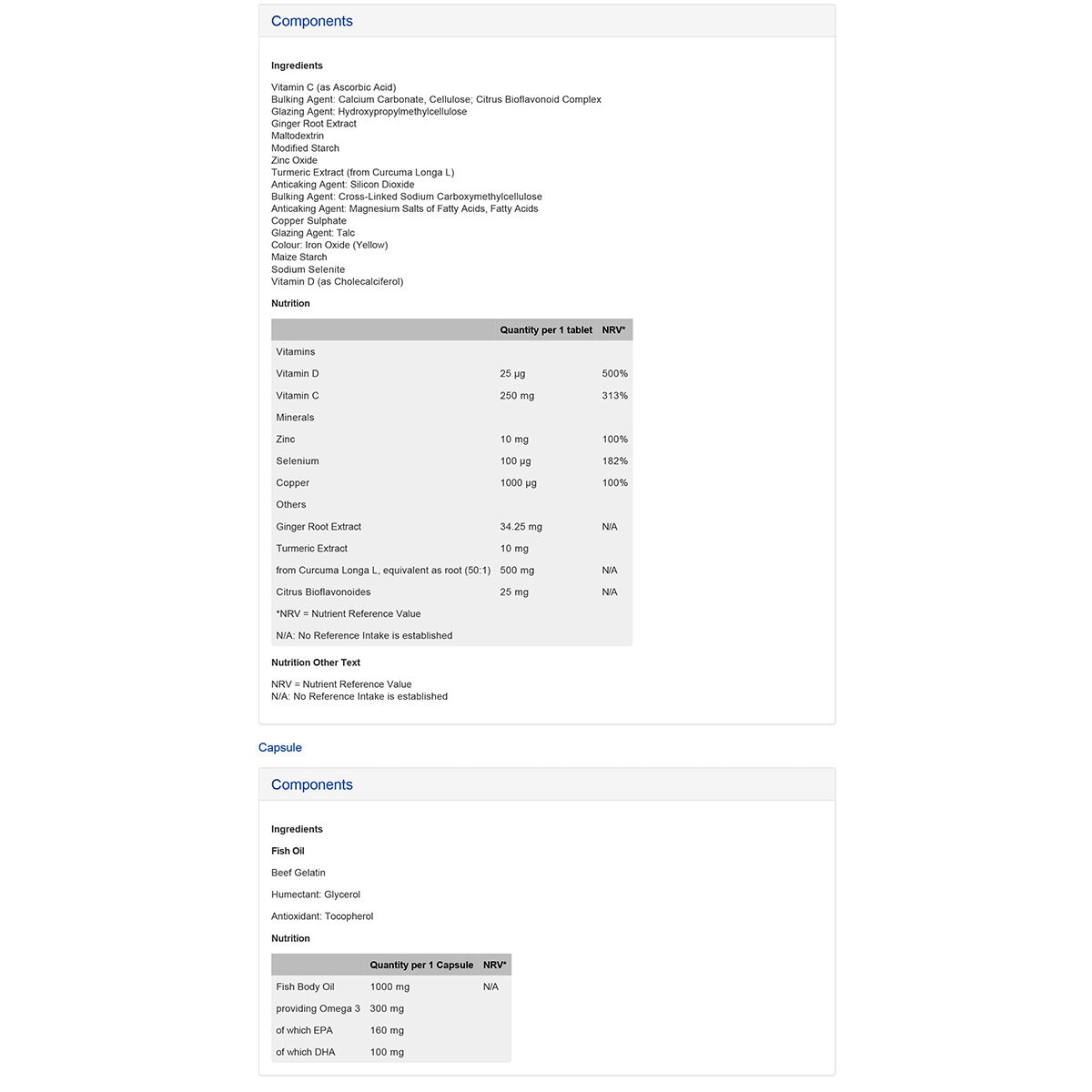 Nutritional Information