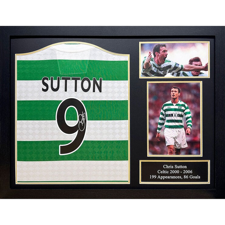 Chris Sutton Signed Framed Celtic Football Shirt Chris Sutton Signed Framed Celtic Football Shirt