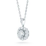 1.60ctw Round Brilliant Cut Diamond Pendant, 14ct White Gold