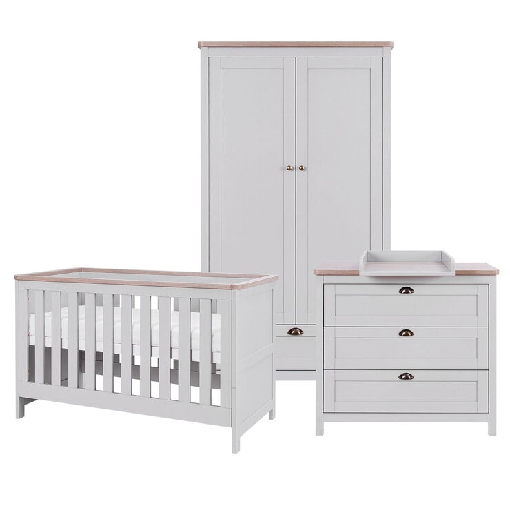 Tutti Bambini Verona Nursery 4 Piece Room Set, Grey