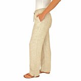Briggs Ladies Linen Pant in Tan