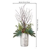 4ft (1.2m) Porch Christmas Topiary with Warm White LED Lighted Branch