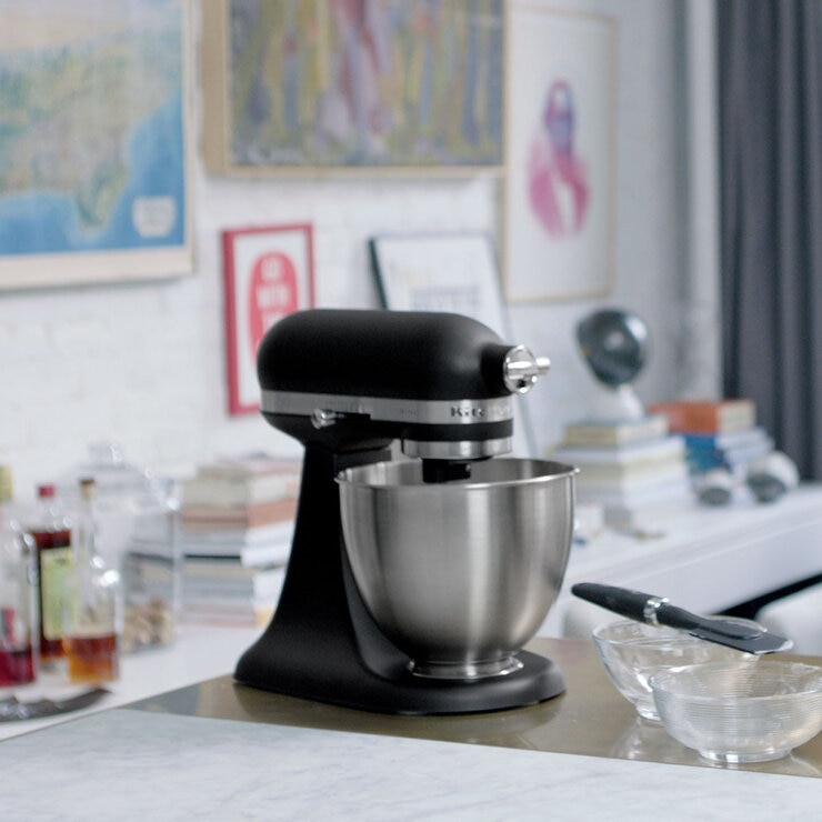 KitchenAid Mini Stand Mixer 3.3L in Matte Black, 5KSM3311XBBM