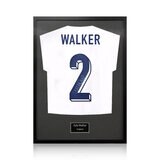 Kyle Walker Signed Framed England Football Shirt with Black Mount