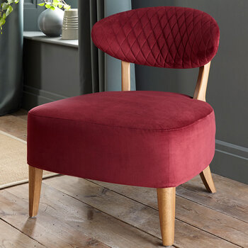 Bentley Designs Margot Crimson Velvet Casual Chair