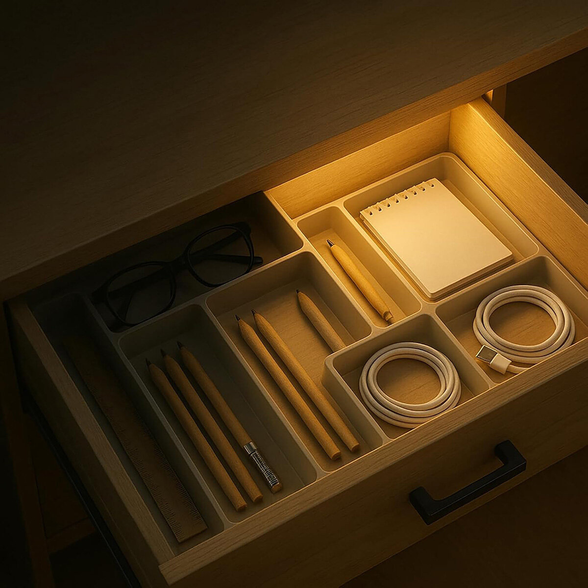 Luminus Sensor Activated Rechargeable LED Drawer Lights - 4 Pack Luminus Sensor Activated Rechargeable LED Drawer Lights - 4 Pack
