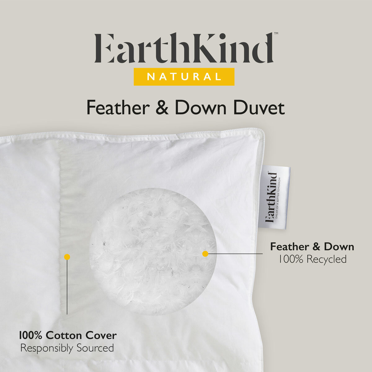 EarthKind™ Recycled Feather & Down 4.5 Tog Duvet