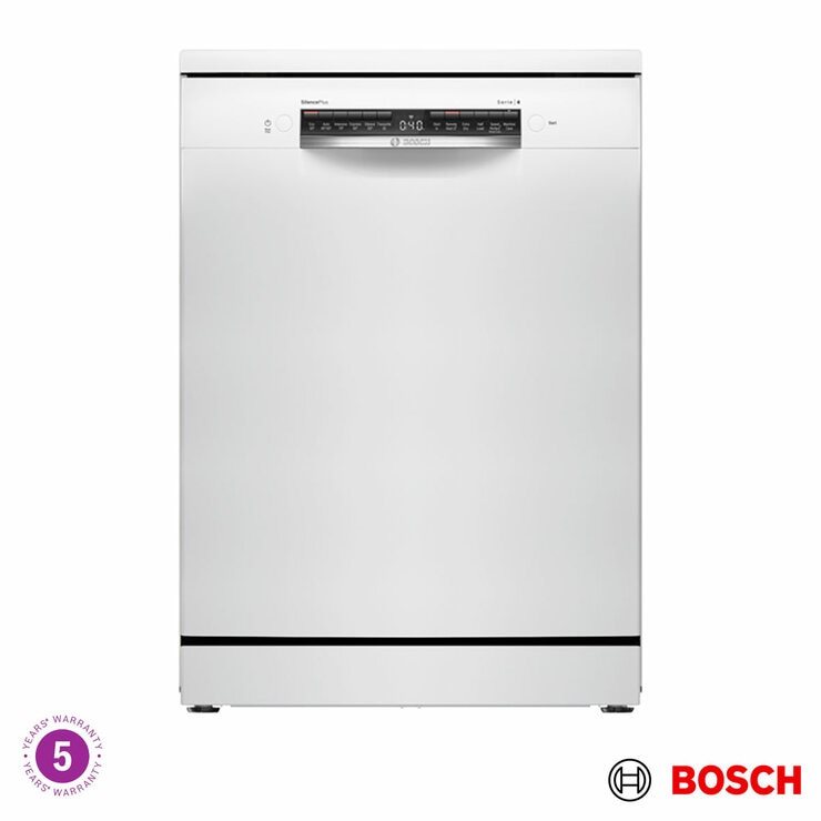 Bosch SMS4EMW06G Series 4 Freestanding 14 Place Setting Dishwasher, B Rated in White Bosch SMS4EMW06G Series 4 Freestanding 14 Place Setting Dishwasher, B Rated in White