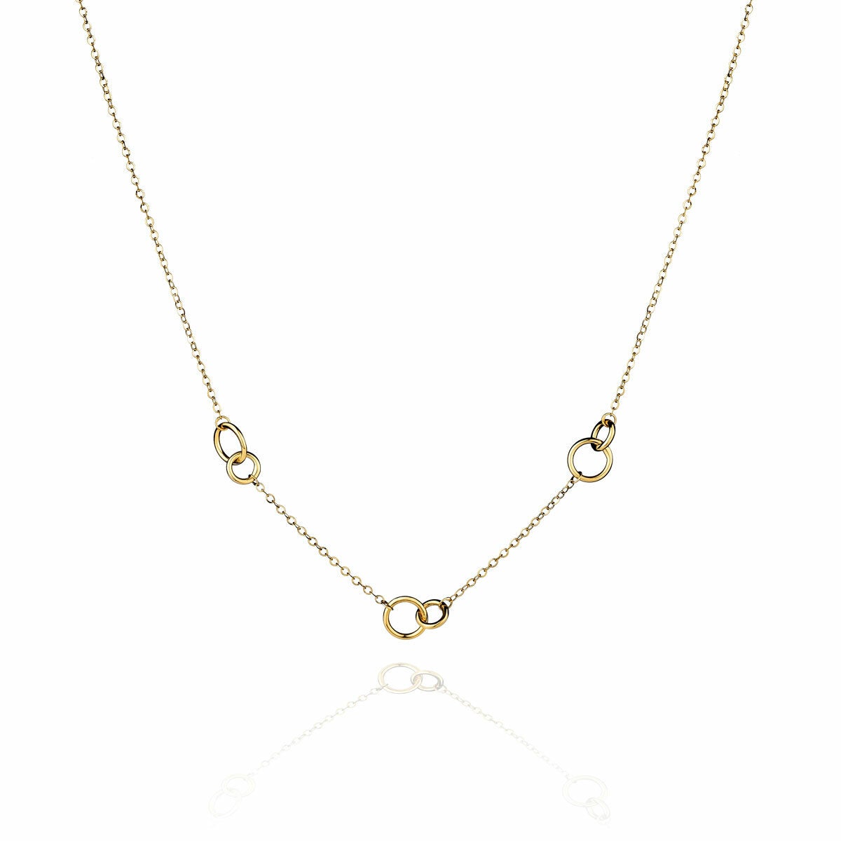 14ct Yellow Gold Love Rings Necklace 14ct Yellow Gold Love Rings Necklace