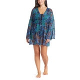 Rod Beattie Ladies Bleu Beach Cover Up Dress Palm Tree