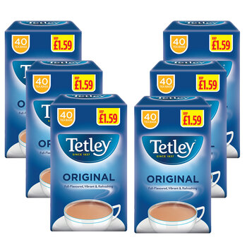 Tetley Tea Bags £1.59 PMP, 6 x 40 Pack