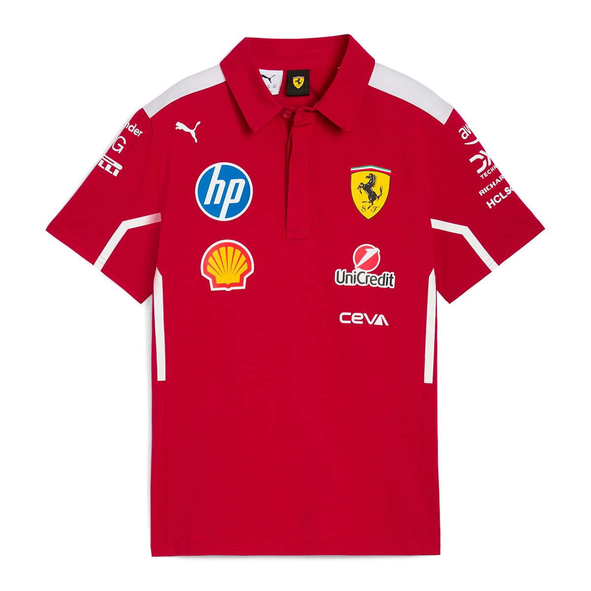 Scuderia Ferrari F1 Team Mens Dark Cherry Polo 2025