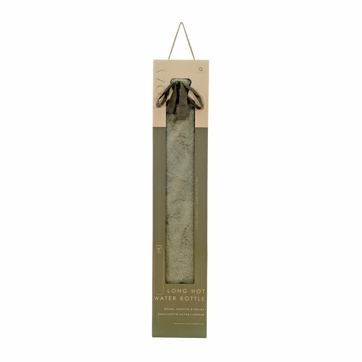 Aroma Home Long Hot Water Bottle in Grey Aroma Home Long Hot Water Bottle in Grey