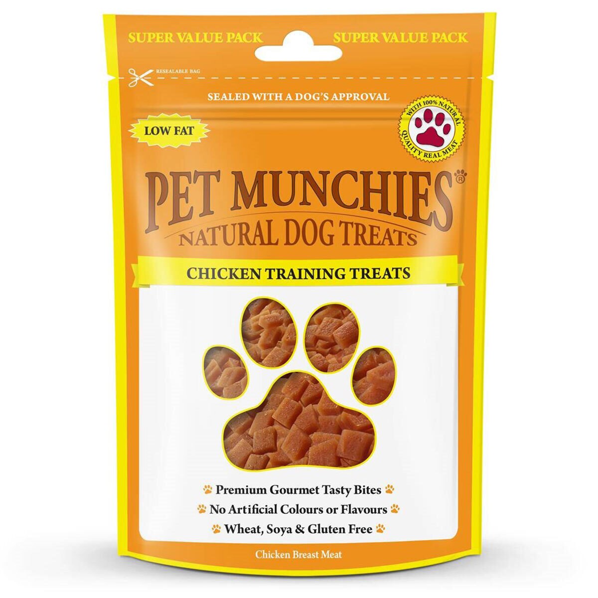 Pet Munchies Natural Chicken Dog Training Treats, 4 x 150g