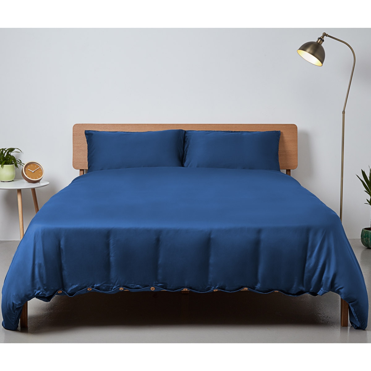 Panda 100 Bamboo Duvet Cover and Pillow Case Set, Deep Sea Navy, King