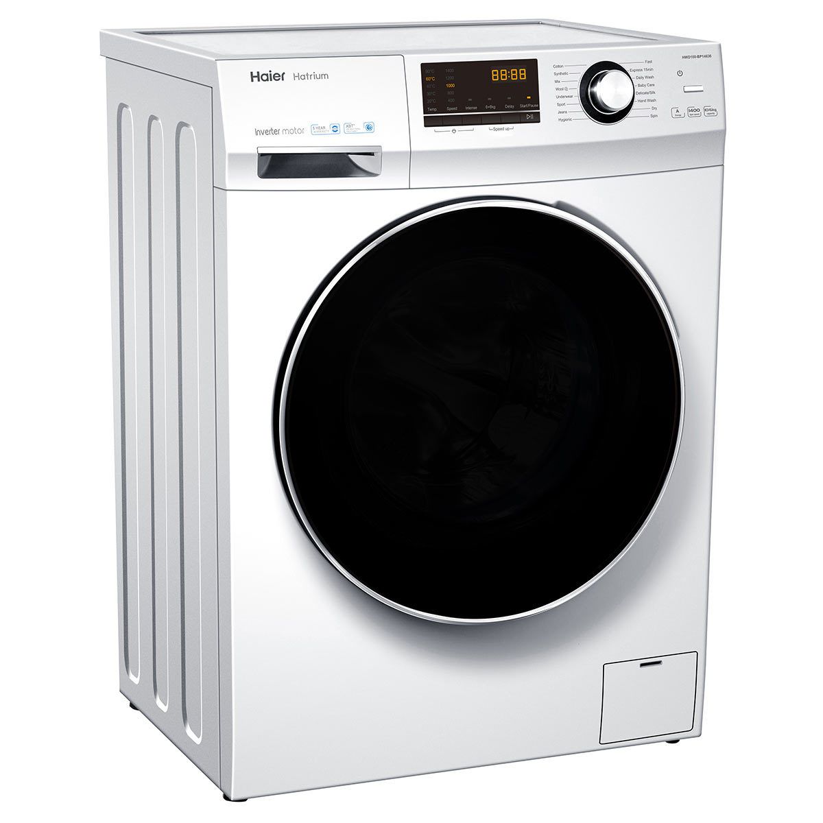 Haier HWD100BP14636, 10kg/6kg, 1400rpm Washer Dryer A Rating in White