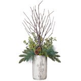 4ft (1.2m) Porch Christmas Topiary with Warm White LED Lighted Branch