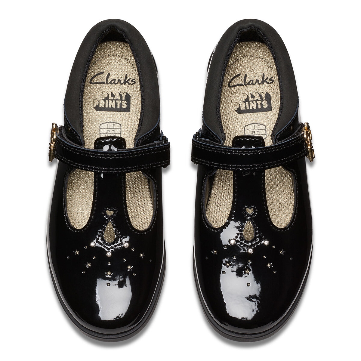 Clarks Kids Lock Shine Black Patent Shoes Clarks Kids Lock Shine Black Patent Shoes