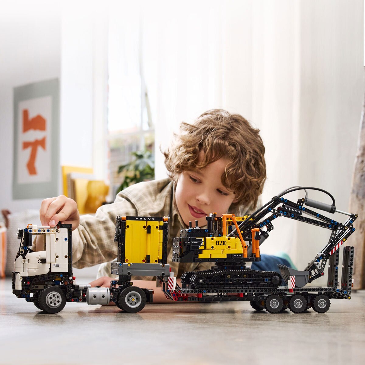 Lego Technic Volvo FMX Truck & EC230 Electric Excavator Lifestyle Image