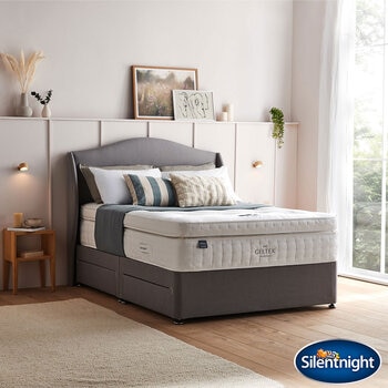 Silentnight Geltex 4000 Pocket Boxtop Mattress & Slate Grey Divan in 4 Sizes