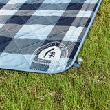 Sierra Designs Waterproof Outdoor Tote Blanket in Blue Plaid, 182 x 182 cm