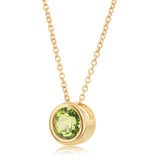 Peridot Birthstone Pendant, 14t Yellow Gold