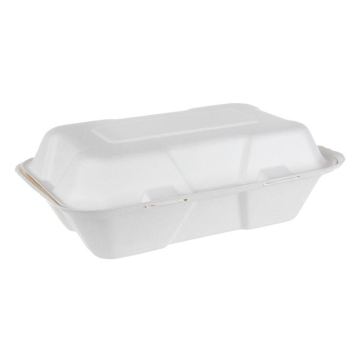9" x 6" (22.8 x 15.2 cm) Hinged Bagasse Containers, 200 Pack Costco UK