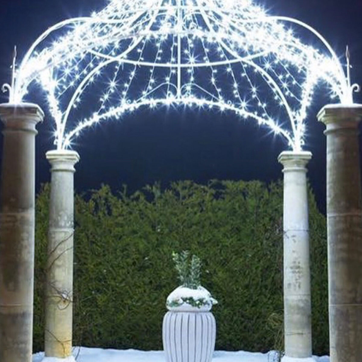 Lights4You 66ft (20m) 120 LED Ice White Outdoor String Lights
