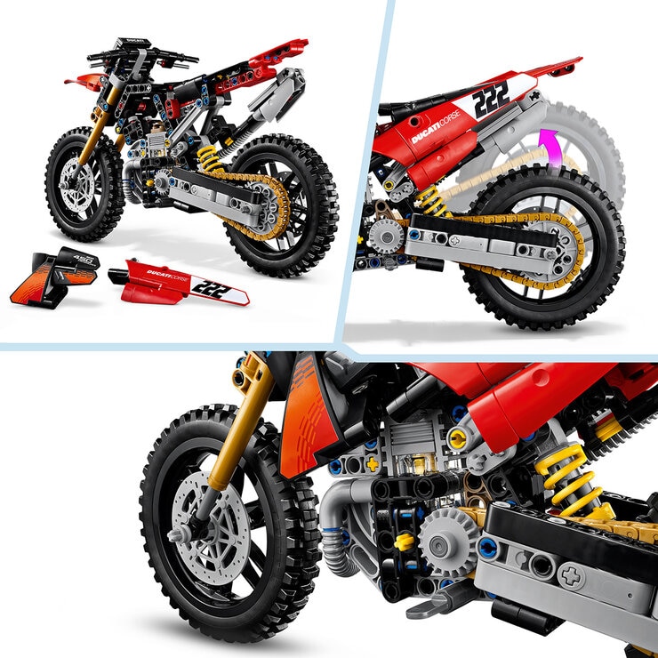 LEGO Technic Ducati Desmo450 MX Factory Motorcycle - Model 42238 (10+ Years) LEGO Technic Ducati Desmo450 MX Factory Motorcycle - Model 42238 (10+ Years)