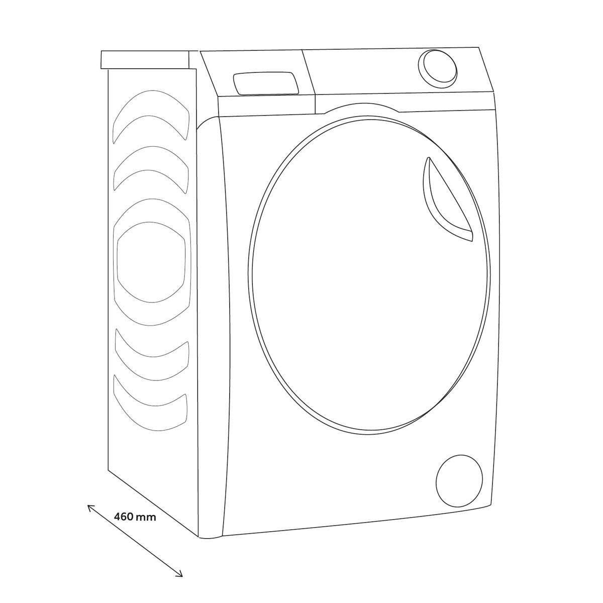 Haier HWD80B14979S, 8/5kg, 1400rpm Washer Dryer D Rated in Graphite