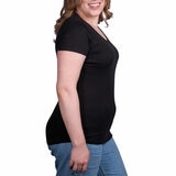 Kirkland Signature Ladies Scoop Neck Pima Tee in Black