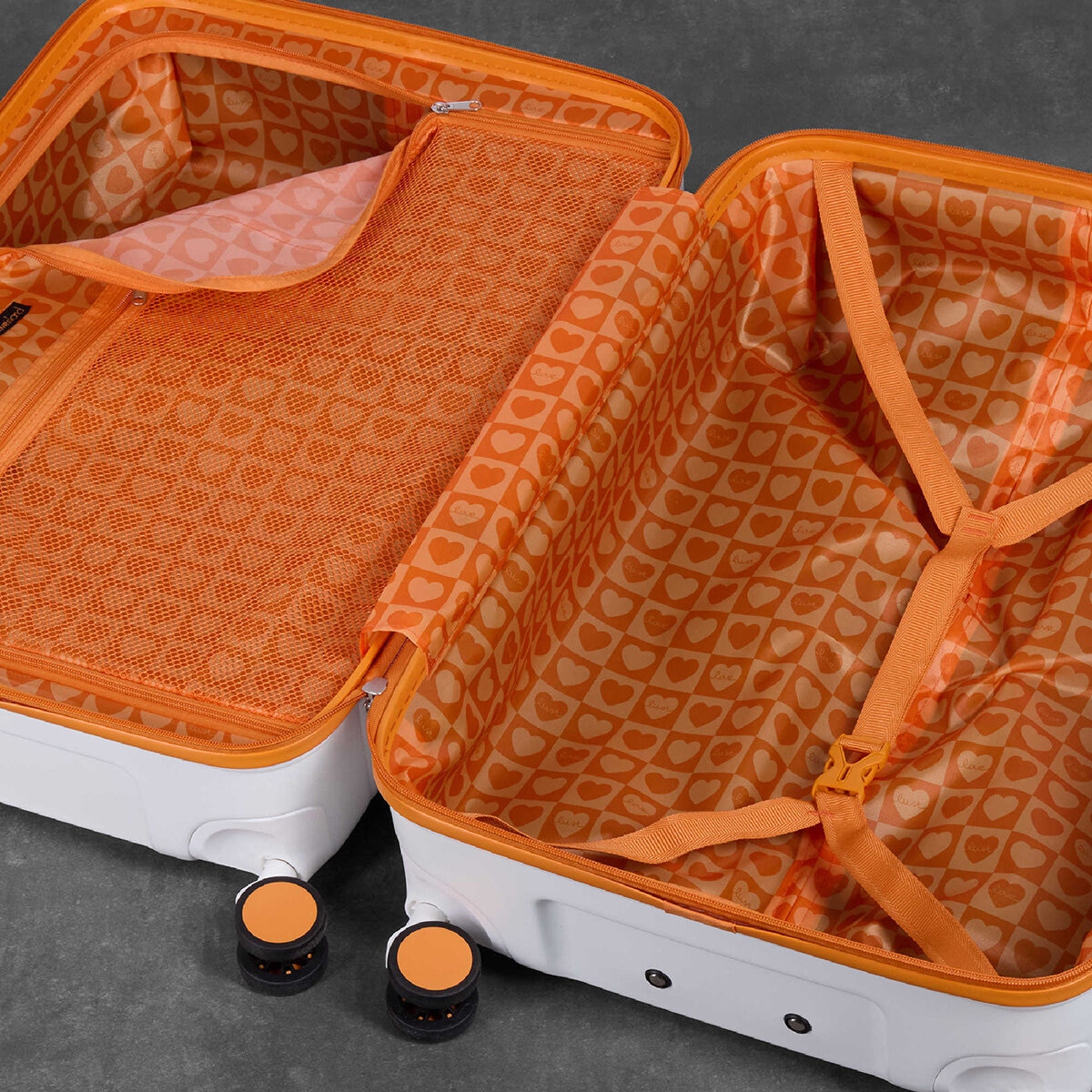 ROCK Love Island Medium Suitcase White / Orange
