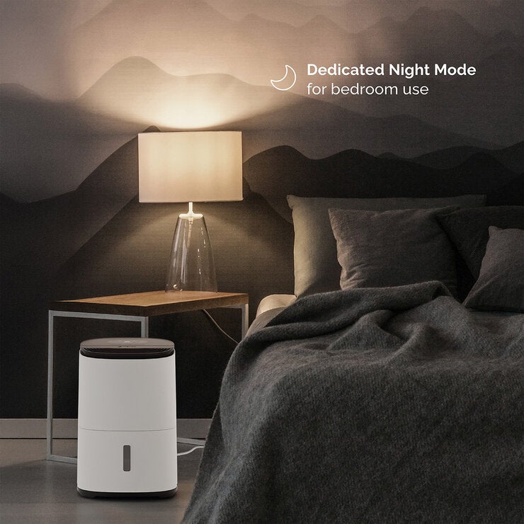 MeacoDry Arete One 12L Dehumidifier & Air Purifier in Warm Pebble