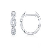 0.30ctw Round Brilliant Cut Diamond Twist Hoop Earrings