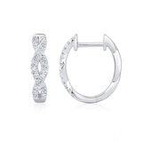 0.30ctw Round Brilliant Cut Diamond Twist Hoop Earrings