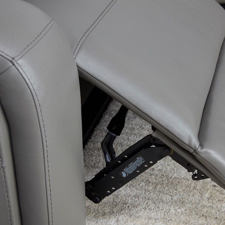 Kuka Paisley Leather Power Reclining Sectional Sofa with Power