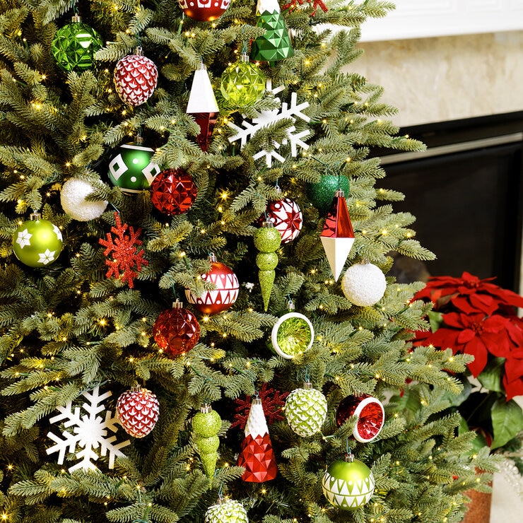 Buy 52 Piece Ornaments in Green Lifestyle Image at Costco.co.uk