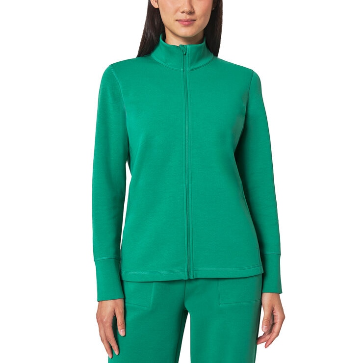Mondetta Ladies Ribbed Zip Jacket in Green Mondetta Ladies Ribbed Zip Jacket in Green