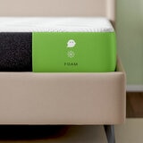 Ghostbed Classic Cooling Memory Foam Mattress Close Up Corner with Logo Ghostbed Classic Cooling Memory Foam Mattress Close Up Corner with Logo