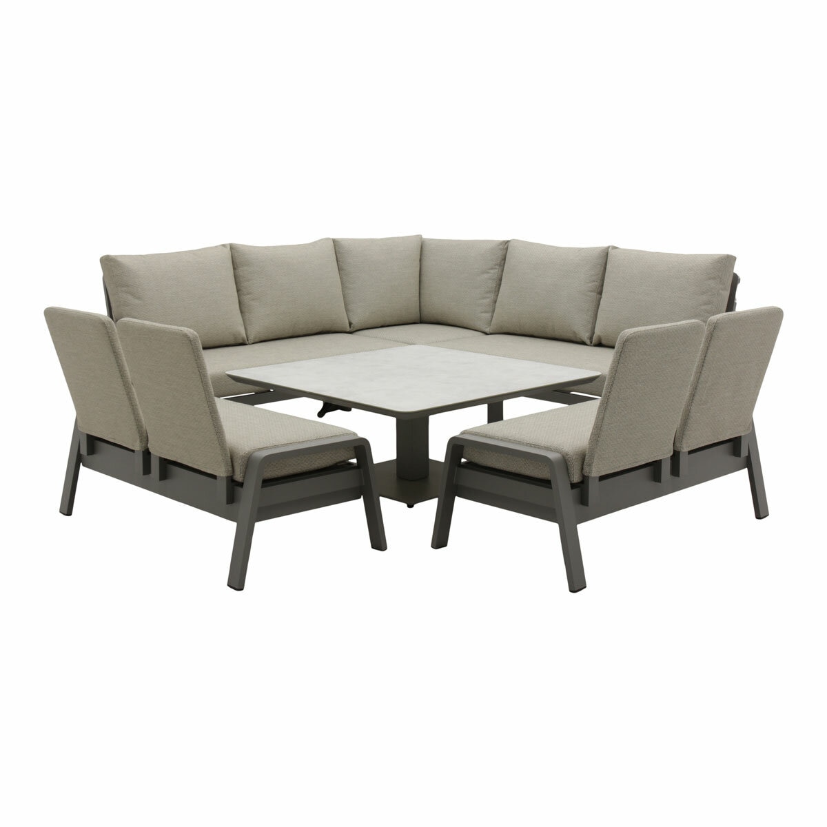 Bramblecrest Malta 4 Piece Deep Seating Patio Set with Height Adjustable Table Bramblecrest Malta 4 Piece Deep Seating Patio Set with Height Adjustable Table