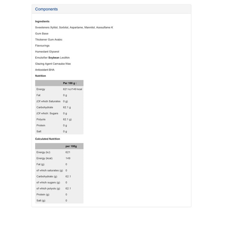 Nutritional Information