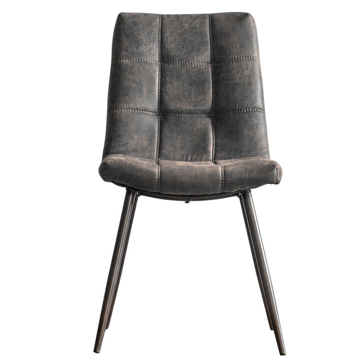 Gallery Darwin Grey Faux Leather Dining Chair, 2 Pack