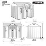 Lifetime 10 Ft. x 8 Ft. Outdoor Storage Shed Side Door
