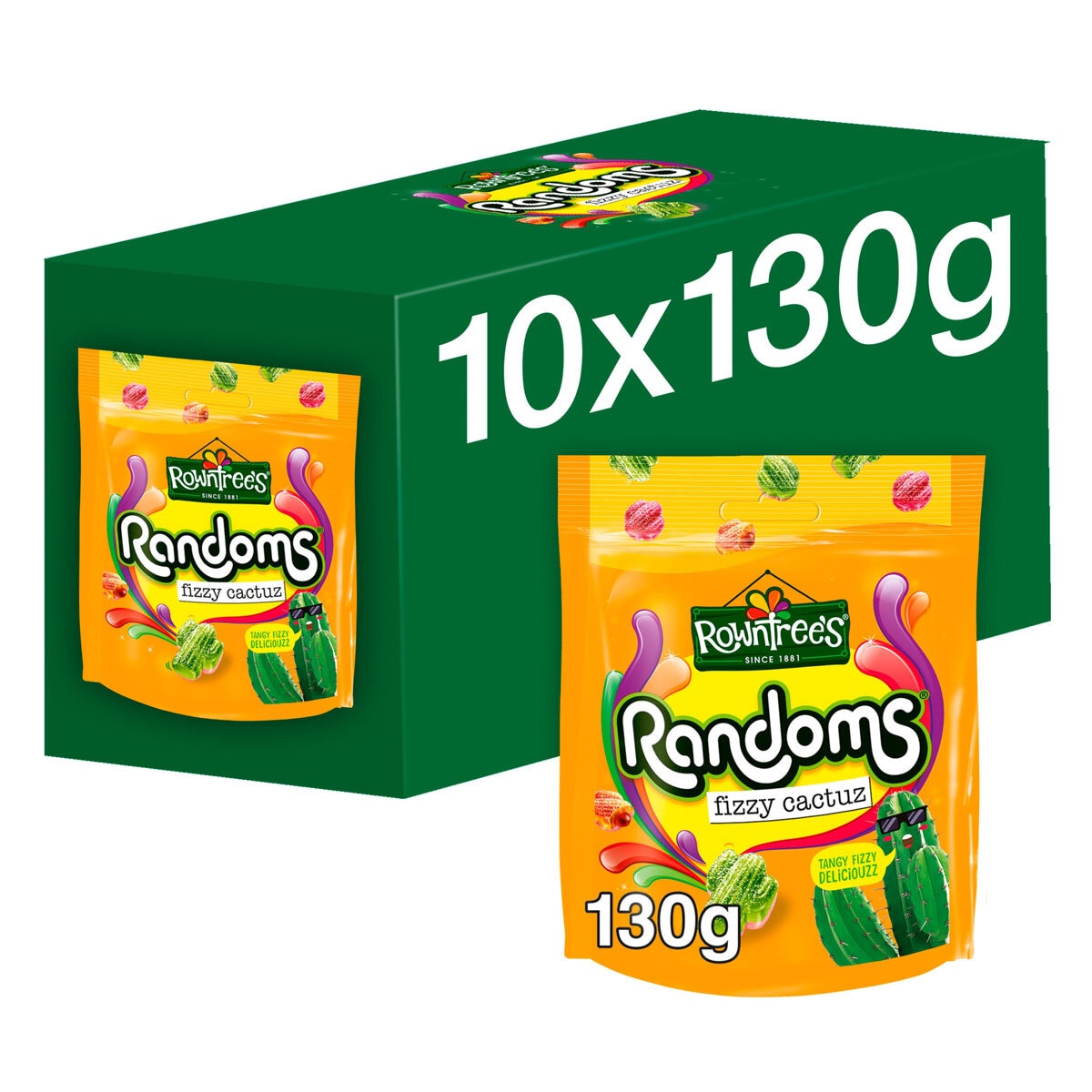 Rowntree's Randoms Fizzy Cactuz, 10 x 130g 