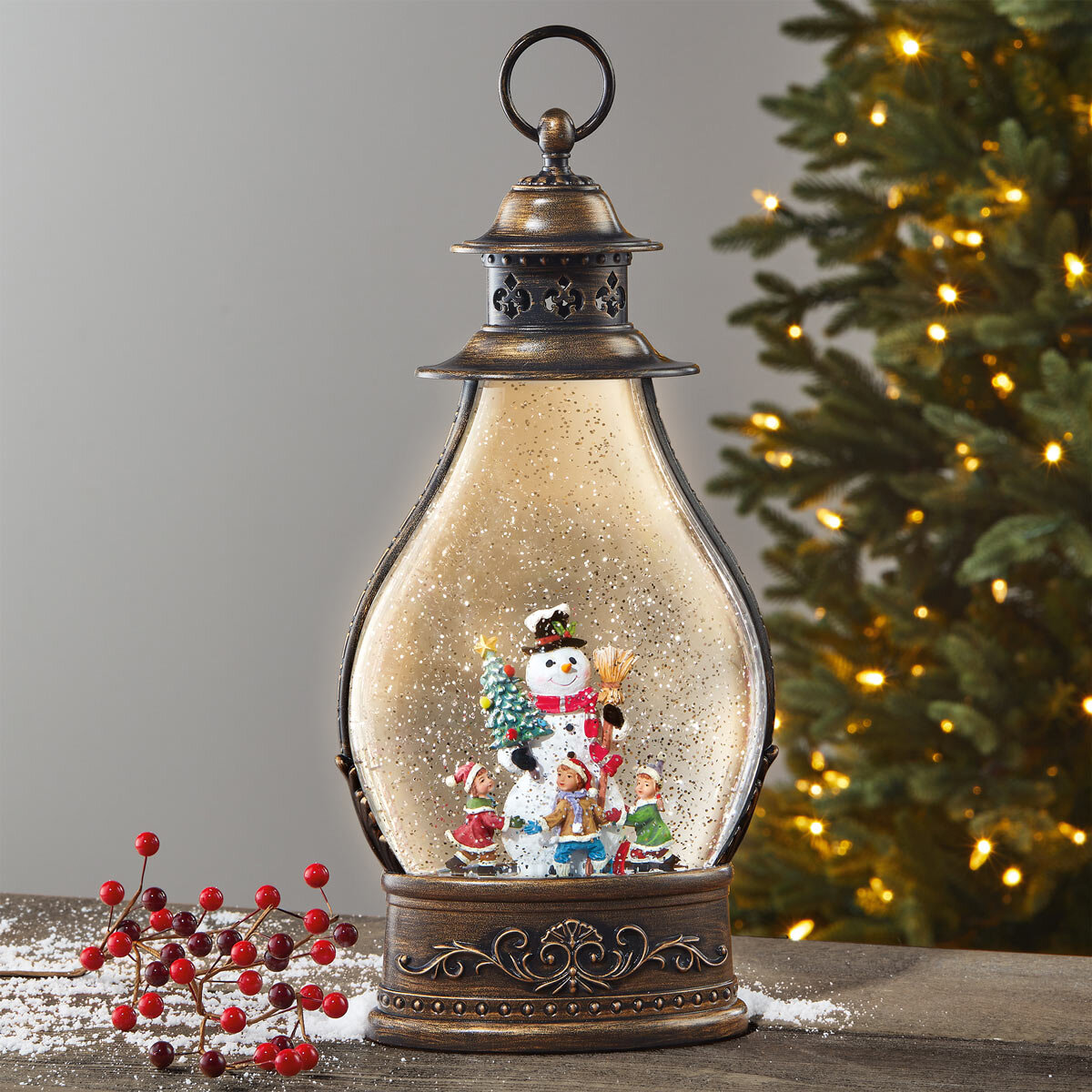 Buy Holiday Scene Lantern Snowman Lifestyle Image at Costco.co.uk