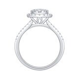 1.00ctw Round Brilliant Cut Diamond Cluster Ring, 14ct White Gold