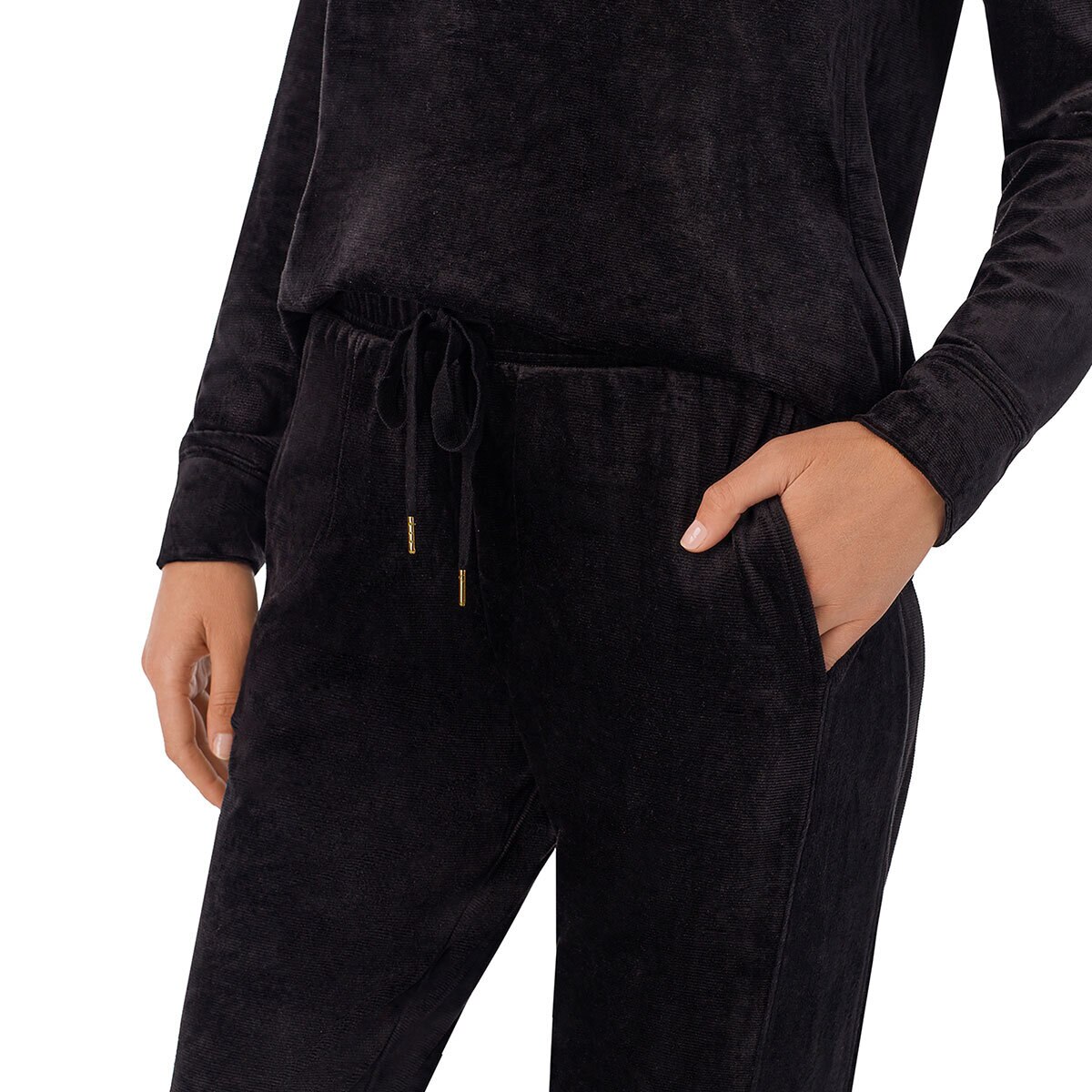 Carole Hochman Ladies Lounge Set in Black Extra Large